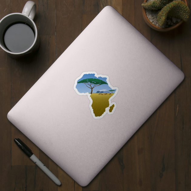 Africa Map Landscape 2 by Malchev